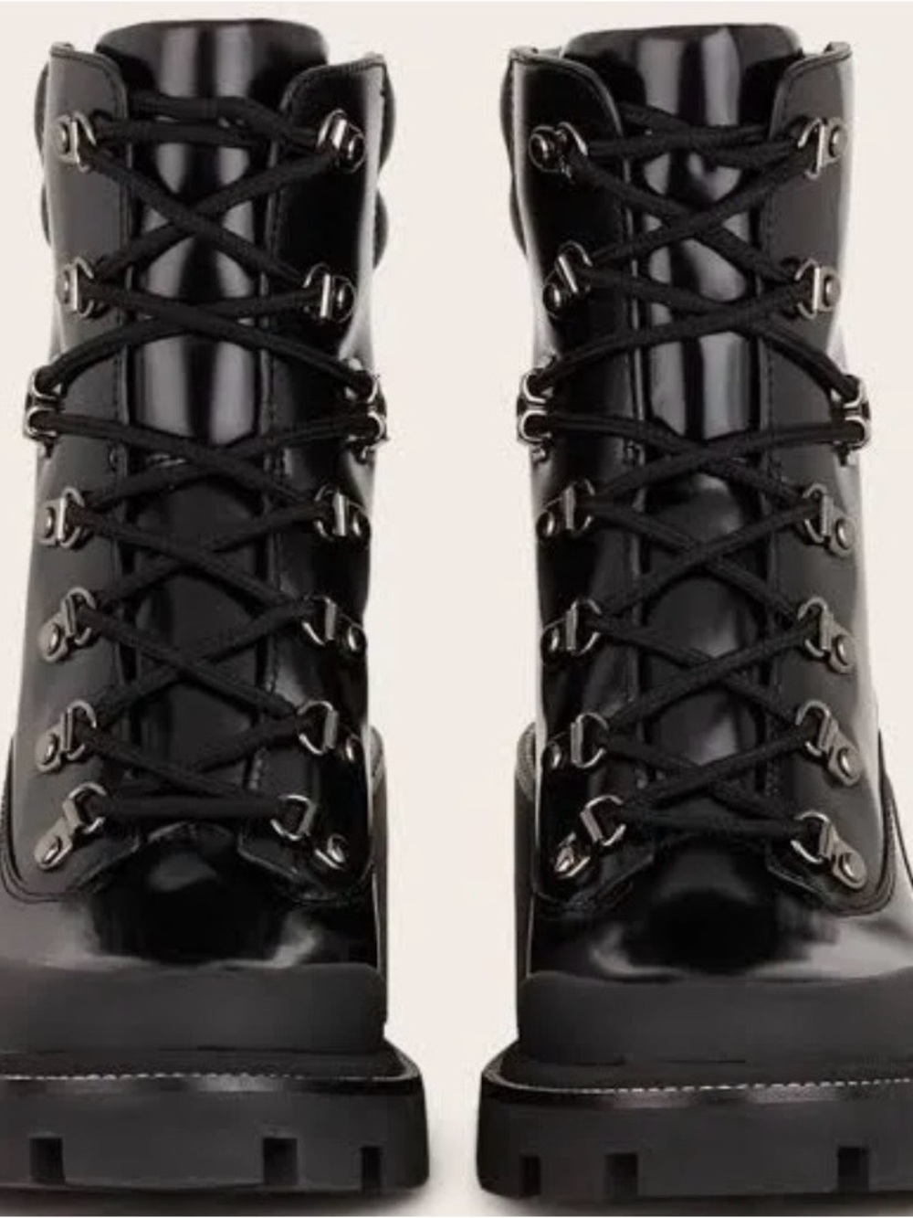 Tory Burch Miller Lug Hiking Boot Black 5 - Picture 5 of 16